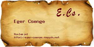 Eger Csenge névjegykártya