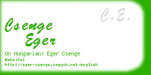 csenge eger business card